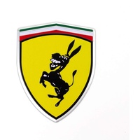 1 Paar Lustige Esel Schlange Hund Muster 11x13 cm Reflektierende Autoaufkleber Abdeckung Kompatibel für Ferrari