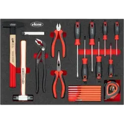 VIGOR Hammer Zangen Schraubendreher Satz, V5634N, 21-teilig