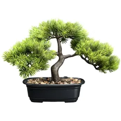Kunstbonsai CREATIV GREEN "Bonsai Kiefer", grün, B:30cm H:23cm, Kunstpflanzen, mit Deko-Kies