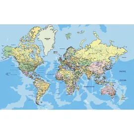 Papermoon Vlies- Fototapete Digitaldruck 350 x 260 cm, World Map