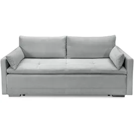 Home Affaire Schlafsofa HOME AFFAIRE "Andrea, B: 218 cm, Liegel. 158x198 cm", grau (hellgrau), B:218cm T:96cm, 100%Polyester, Sofas, Schlafsofa, Bettfunktion & Bettkasten, Dauerschlafsofa mit Boxspring