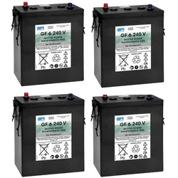 Ersatzakku Set 4x 6V (24V) 240Ah für Cleanfix Reinigungsmaschine RA 800 RA 900 Sauber Gel Akku