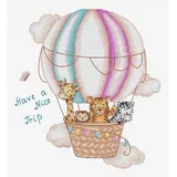 Luca-S Kreuzstich Set Gute Reise Zählmuster, Multifarbig