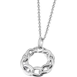 Kette mit Anhänger FIRETTI "Schmuck Geschenk Silber 925 Halsschmuck Halskette Kreis Kettenglieder", silber (silberfarben), Halsketten, Damen, Silber 925 (Sterlingsilber), L: 45cm B: 1,2mm, B:1,2mm