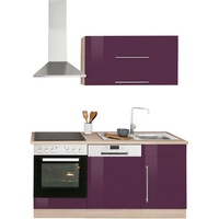 Kochstation Küchenzeile »KS-Samos«, ohne E-Geräte, Breite 170 cm, lila
