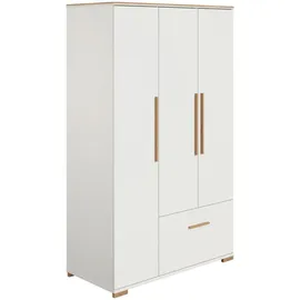 Paidi Kleiderschrank Enie 123,5 x 200,4 x 55,6 cm Eiche massiv weiß