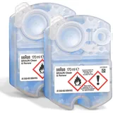 2er Set Reinigungskartusche Braun CCR2 340 ml für Rasierer Clean&Charge - Braun