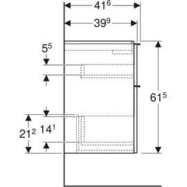 Geberit iCon 59,2x61,5x41,6cm, 2 L, sa hgl/Gr. sa ma
