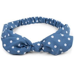 styleBREAKER Haarband, 1-tlg., Haarband mit Punkte Muster und Schleife blau