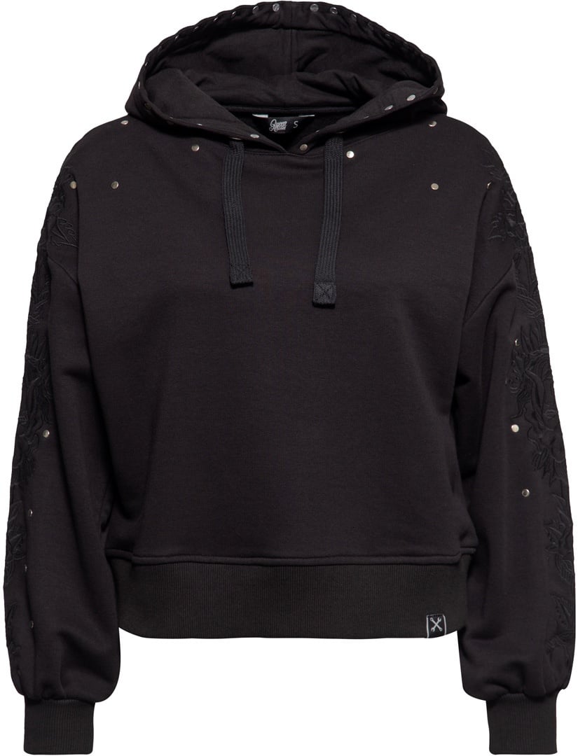 Queen Kerosin Rose Face Damen Hoodie, schwarz, Größe 3XL