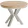 WFL GROUP Runder Ausziehbarer Esstisch 120 x 76 cm Craft Eiche braun