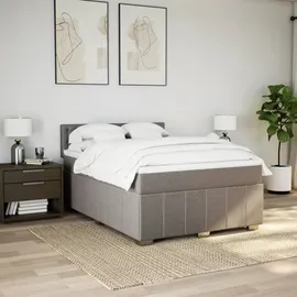 vidaXL Boxspringbett 140 x 200 cm Taupe