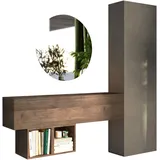 INOSIGN Garderoben-Set »INFINITY, 4tlg. Breite 192 cm, Höhe 186 moderne Garderobe«, (Spar-Set, 4 St.), (Hochschrank, Hängeschrank, Würfelregal 2er Set, Spiegel) Diele, Flur