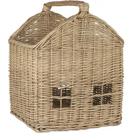 ib laursen Aufbewahrungskorb Korbhaus aus Rattan 30 x 32 x 40 cm grau