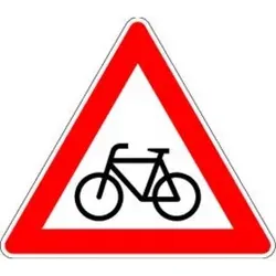 VKZ.138-20 Dreieck 900mm Radfahrer kreuzen(links) RAL-Gütezeichen Folie RA2