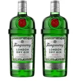 Tanqueray London Dry Gin | aromatischer Gin | 4-fach destilliert auf englischem Boden | 43,1% vol | 1000ml Einzelflasche (Packung mit 2)