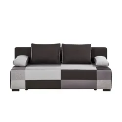 Schlafsofa  Jamira , grau , Maße (cm): B: 204 H: 90 T: 92