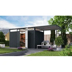 Gartenhaus Superline versch. Größen + Farben optional mit Anbaudach