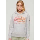 Superdry Kapuzensweatshirt »TONAL VL GRAPHIC HOODIE«, Gr. XL, Flake Grey Marl, , 86150133-XL