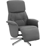 vidaXL Relaxsessel mit Fußteil drehbar 91 x 105 x 91 cm Dunkelgrau