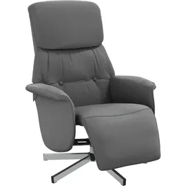 vidaXL Relaxsessel mit Fußteil drehbar 91 x 105 x 91 cm Dunkelgrau