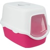 Katzentoilette Vico mit Haube 40 × 40 × 56 cm pink/weiß