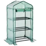 Gardebruk Foliengewächshaus pulverbeschichtet Grün Blankglas 0 mm 0,34 m2