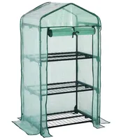 Gardebruk Foliengewächshaus pulverbeschichtet Grün Blankglas 0 mm 0,34 m2