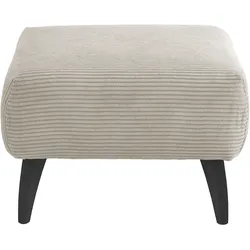 Polsterhocker INOSIGN "Colori", silber, B:66cm H:44cm T:66cm, 100% Polyester, Hocker, Holzfußfarbe wählbar, verschiedene Stoffe, hochwertige Stoffqualität