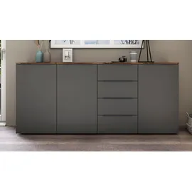 borchardt Möbel Highboard 200 x 93 x 35 cm grau