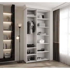 abiks möbel Drehtürenschrank COMO 120 x 245,5 x 50 cm Schwarz/Weiß