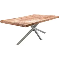 SIT Möbel Esstisch SIT, beige natur antiksilber, antiksilber, natur),