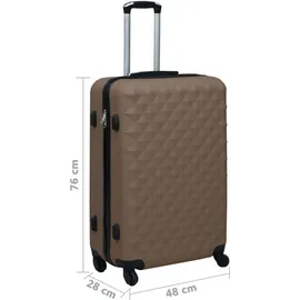vidaXL ABS 4-Rollen Cabin 28 cm / 76 l braun