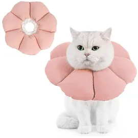 Avont Halskrause Katze Leckschutz Kragen Einstellbar Weich Klein rosa