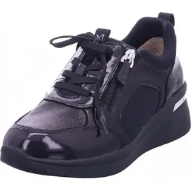 CAPRICE Damen Sneaker mit Reißverschluss Bequem, Schwarz 36 EU