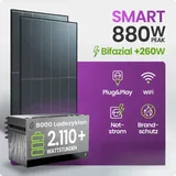 Balkonkraftwerk 880W Bifazial mit 2,11 kWh Solarspeicher FoxEss Avocado 22 Pro