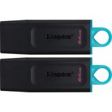 Kingston DataTraveler Exodia schwarz 64GB, USB-A 3.0, 2er-Pack (DTX/64GB-2P)
