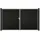 GROJA Gartentor 300 x 180 cm Schwarz/Aluminium