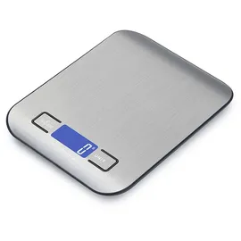 HERZBERG HG0413 Elektronische Küchenwaage, Kapazität 5 kg, LCD-Display, mehrere Einheiten, Zählfunktion, Überlastungsanzeige/schwacher Akku, funktioniert mit AAA-Batterien (nicht im Lieferumfang