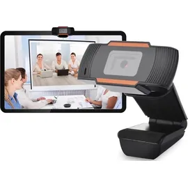 Retoo Webcam mit Mikrofon Stereo Lichtkorrektur Webkamera Plug & Play USB Kamera Online HD FaceTime Hangouts Zoom Computer PC Laptop Windows Mac Retoo