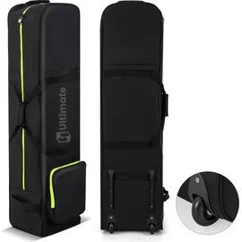 Costway Golf Reisetasche mit Rädern, Golfbag faltbar für Fluglinien mit Schlüssel, 31,5 x 25,5 x 128cm - Schwarz