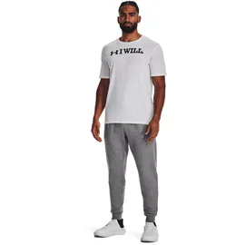 Under Armour Rival Fleece Jogginghose Herren 025 castlerock light heather/white XXL