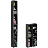 CARO-Möbel CD-Regal 20 x 17 x 186 cm Grau
