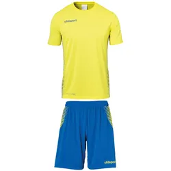 uhlsport Score Kit Set Trikot + Shorts limonengelb/azurblau XL