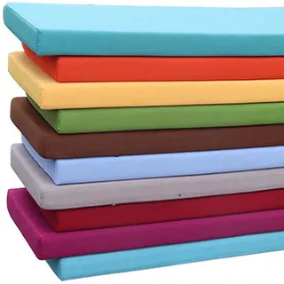 Wasserdichte Gartenbank, Outdoor-Pad, 5 cm dick, hochdichter Schwamm-Sitzkissen, abnehmbar, Esszimmerstuhl, Bankpolster für Terrasse, Sofa, Rasen (rot, 110 x 40 cm)