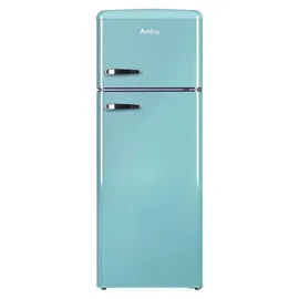 Amica DTR 374 190 T Retro-Kühl-Gefrierkombination (206 l, 1440 mm hoch, Türkisblau)