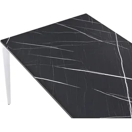 Beliani Sovareto Gartentisch 180 x 90 x 75 cm Schwarz