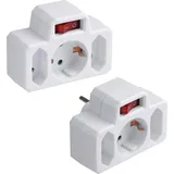 Meister Craft Zwischenstecker 3-fach Weiß 2 St.