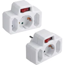Meister Craft Zwischenstecker 3-fach Weiß 2 St.