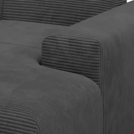 Juskys Sofa in L-Form Vals rechts Dunkelgrau
